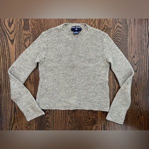 VTG Polo Sport Ralph Lauren Raw Earth Alpaca Silk Linen Knit Tan Sweater Women S